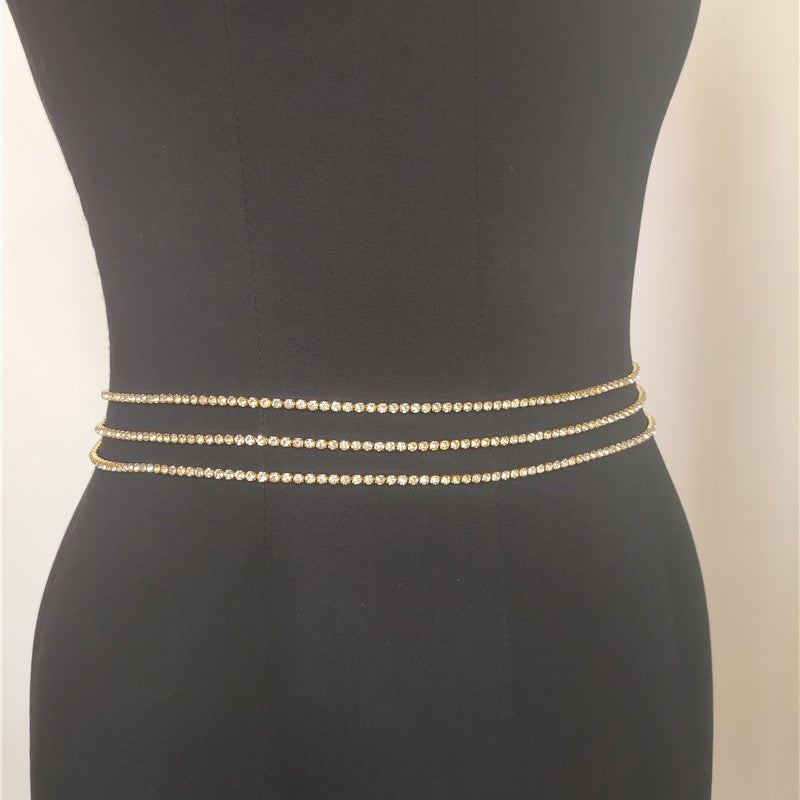 Sexy Body Jewelry Multilayer Rhinestone Waist Chain for Women | Body Jewelry | Wiccan Center