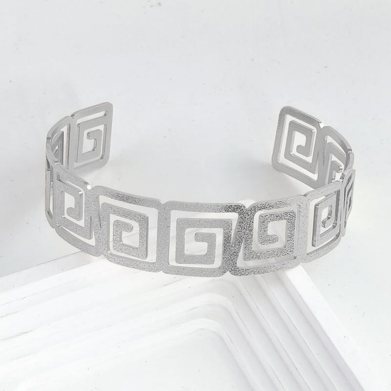 Fashion Trendy Cool Adjustable Armband Texture Exaggerated Opening Bracelets