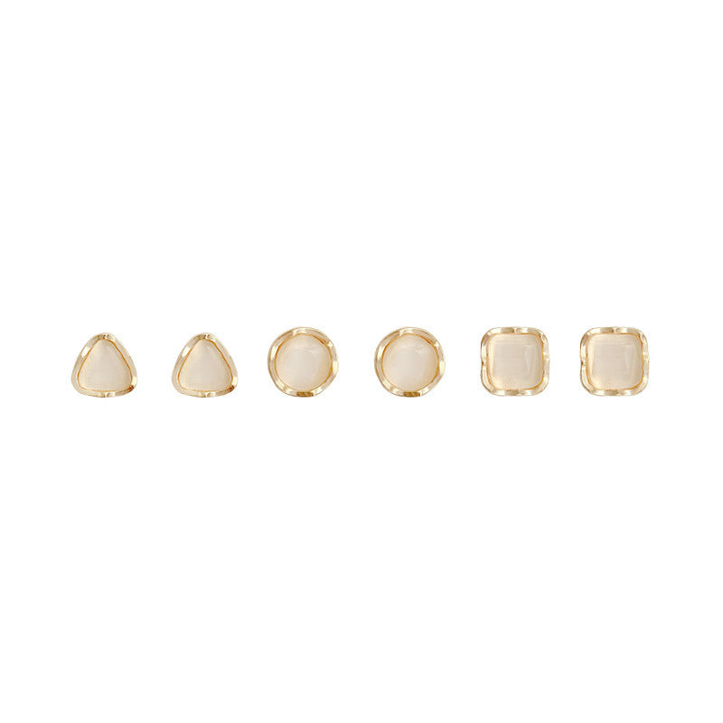 Opal Geometric Stud Earring Set | Earring | Wiccan Center