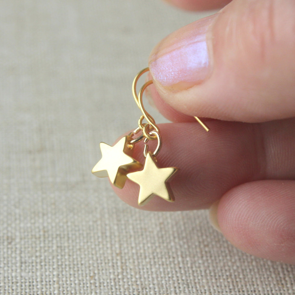 Plain Star Dangle Hoop Earring | Earring | Wiccan Center