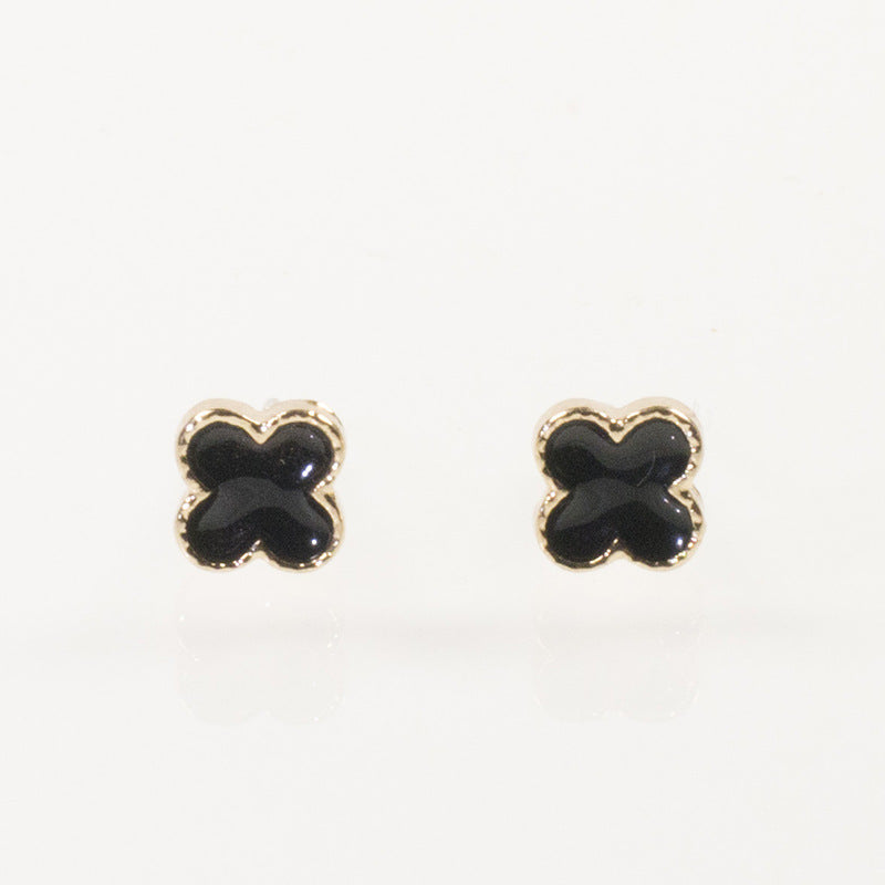 Four Leaf Small Stud Earrings | Earring | Wiccan Center