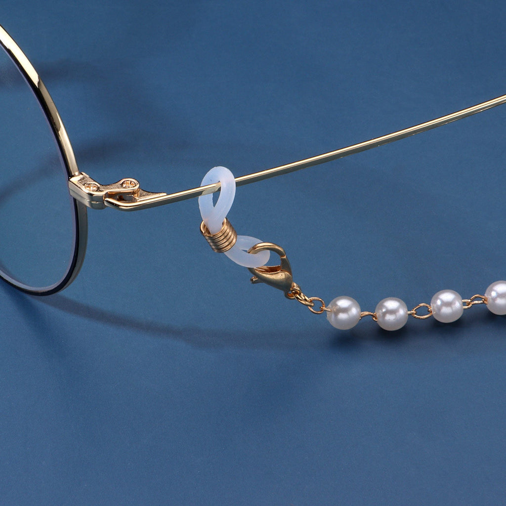 White Pearl Metal Gold Sunglasses Chain | Body Jewelry | Wiccan Center