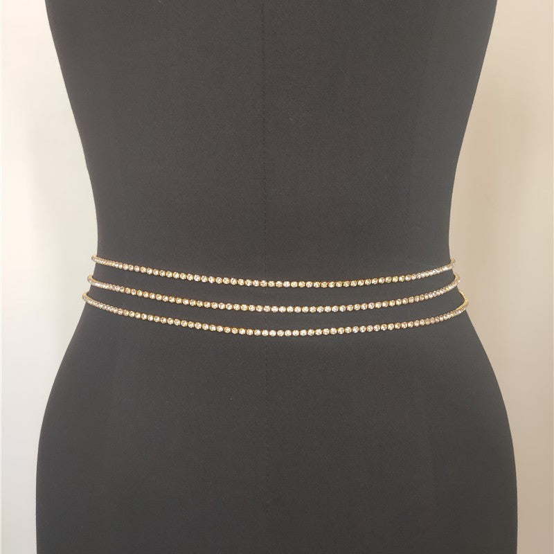 Sexy Body Jewelry Multilayer Rhinestone Waist Chain for Women | Body Jewelry | Wiccan Center