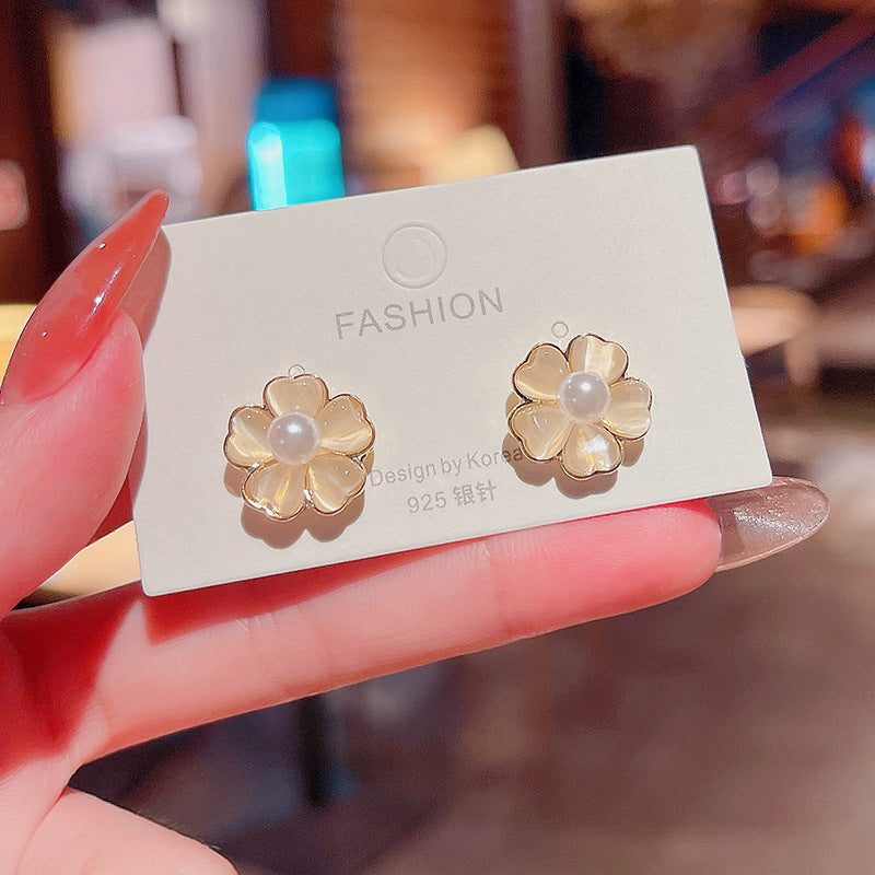 Opal Flowers Pearl Earrings | Earring | Wiccan Center