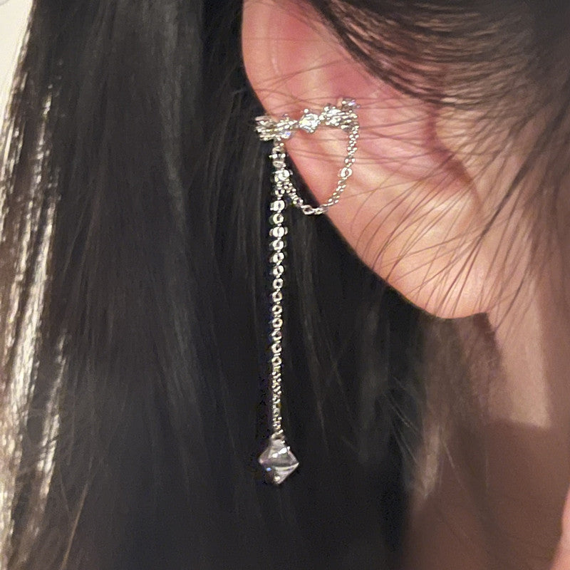 Super Fairy Style Chain Long Tassel Ear Clip