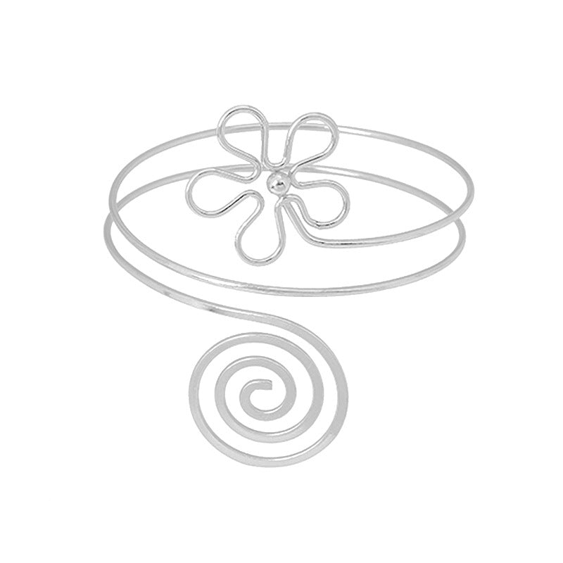 Arm Spiral Flower Armband Metal Exaggerated Punk Bracelet | Bracelet | Wiccan Center