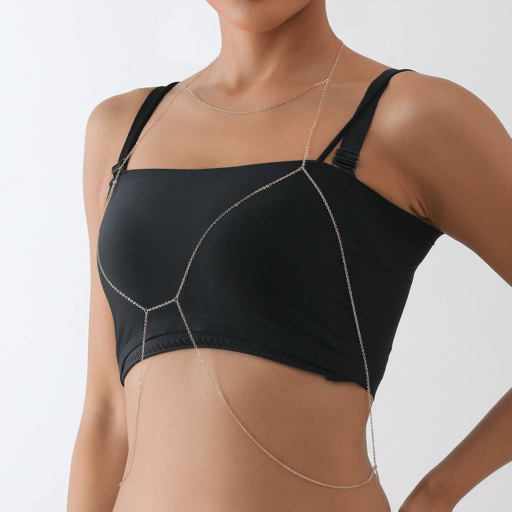 Body Chain Custom Bikini Chest Cross Body Necklace | Body Jewelry | Wiccan Center