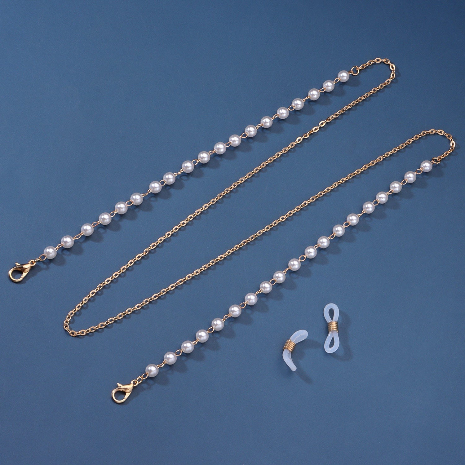 White Pearl Metal Gold Sunglasses Chain | Body Jewelry | Wiccan Center
