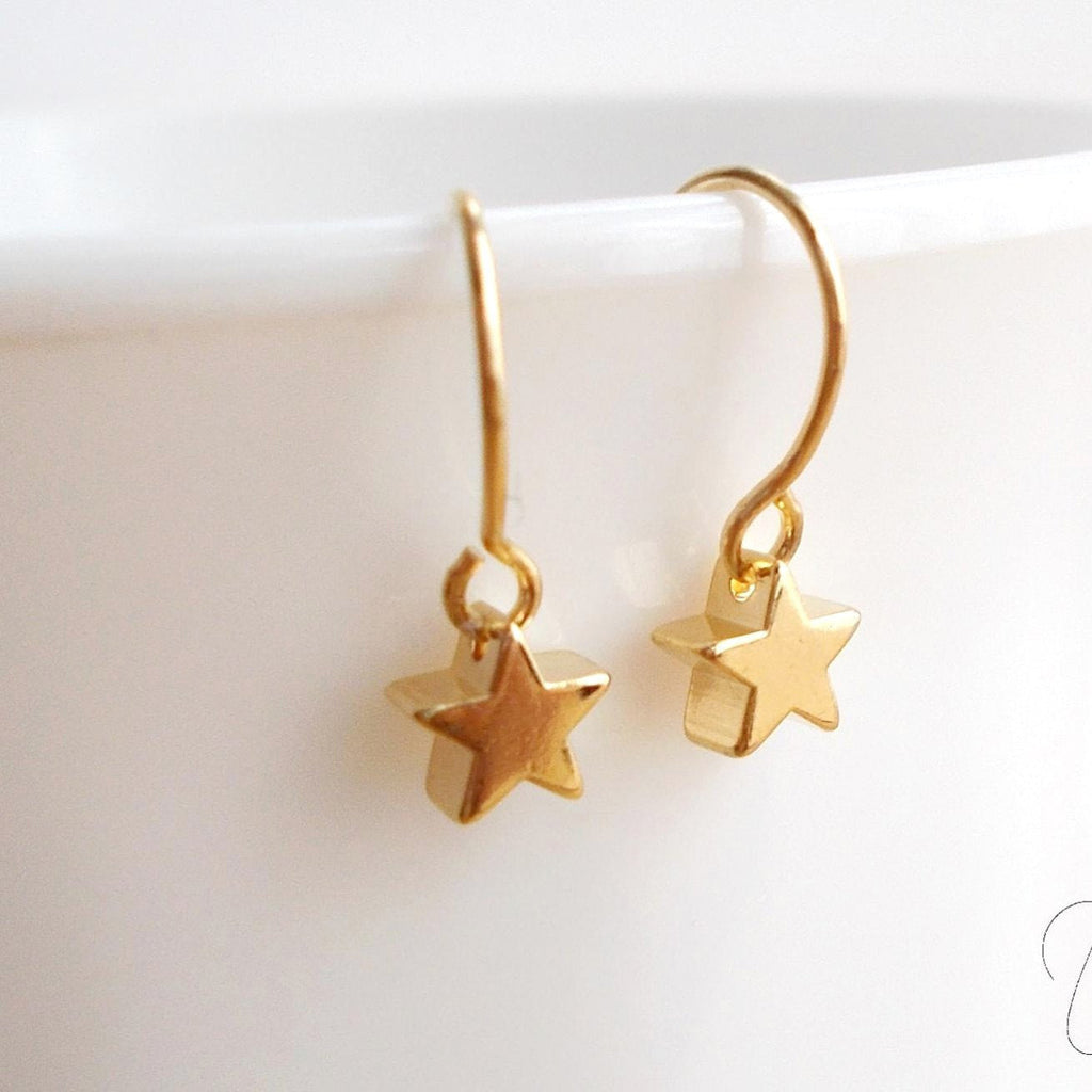 Plain Star Dangle Hoop Earring | Earring | Wiccan Center
