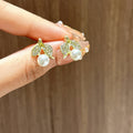 Rhinestone Small Leaf Stud Earrings | Earring | Wiccan Center