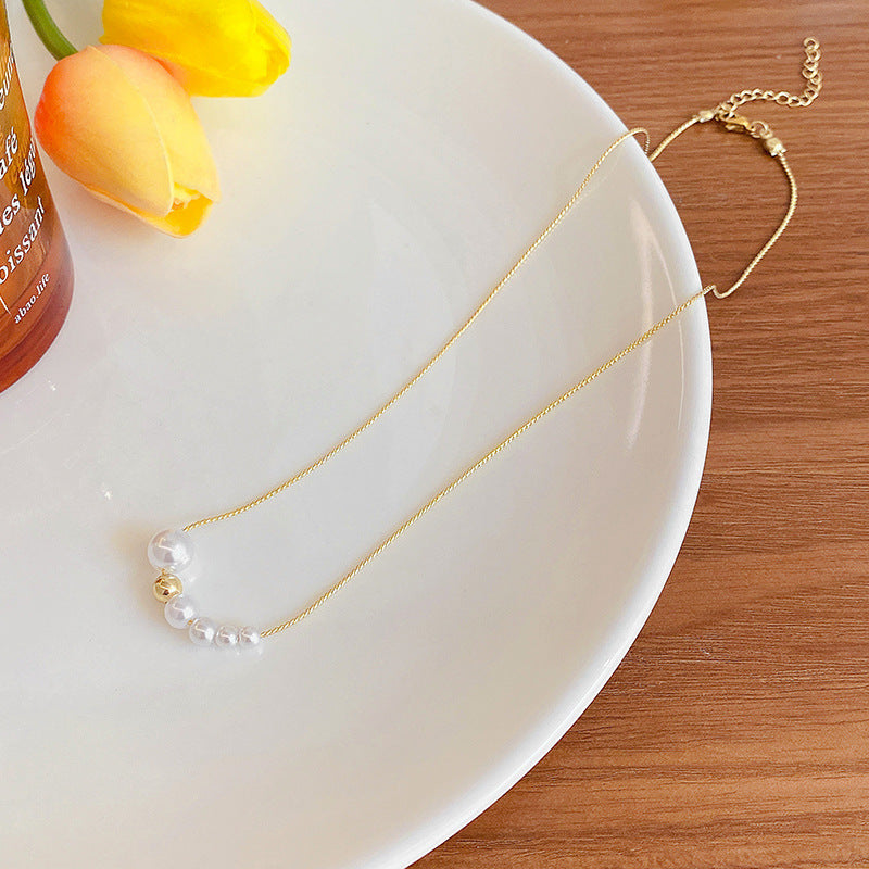 Pearl Chain Simple Lady Clavicle Chain Necklace | necklace | Wiccan Center