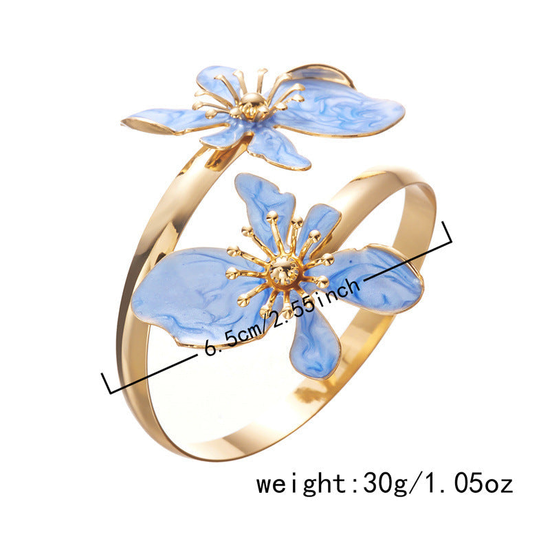 Personalized Metal Flower Oil Dripping Exquisite High-grade Light Bracelet | Bracelet | Wiccan Center