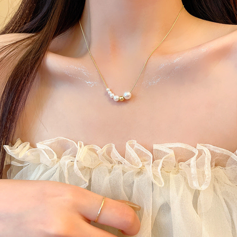 Pearl Chain Simple Lady Clavicle Chain Necklace | necklace | Wiccan Center