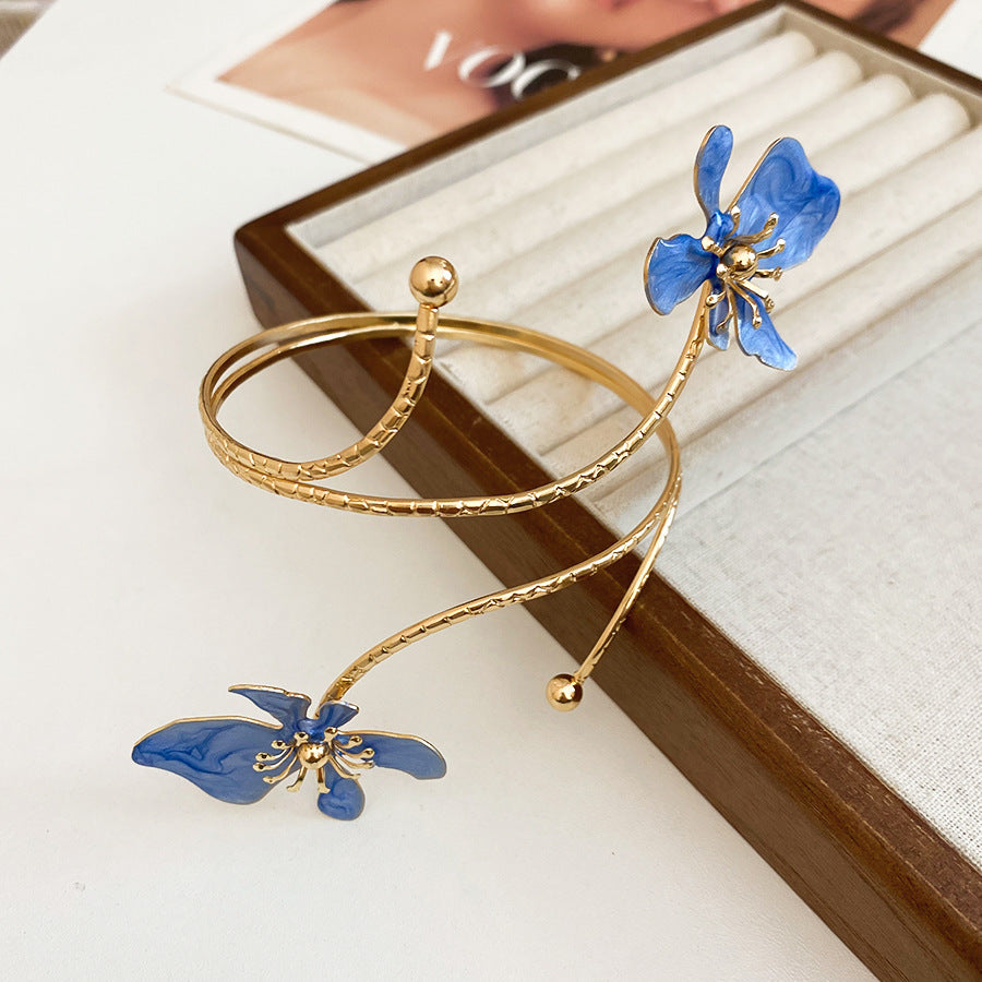 Retro Glaze Flowers Open Armband Color Design Bracelet | Bracelet | Wiccan Center