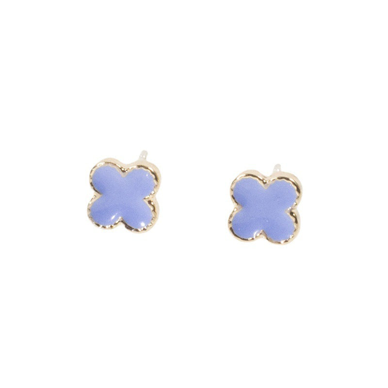 Four Leaf Small Stud Earrings | Earring | Wiccan Center