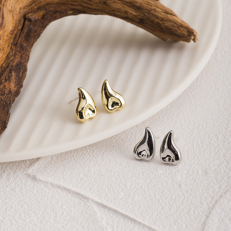 Geometric Waterdrop Hammered Earring | Earring | Wiccan Center