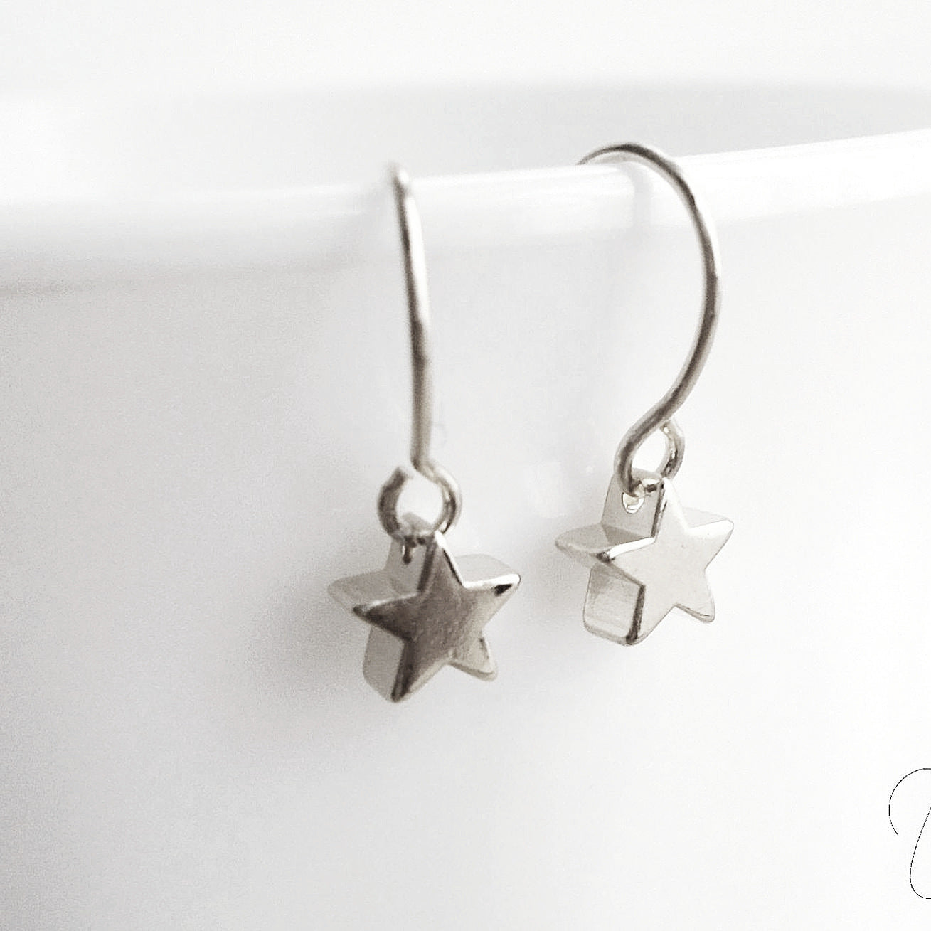 Plain Star Dangle Hoop Earring | Earring | Wiccan Center