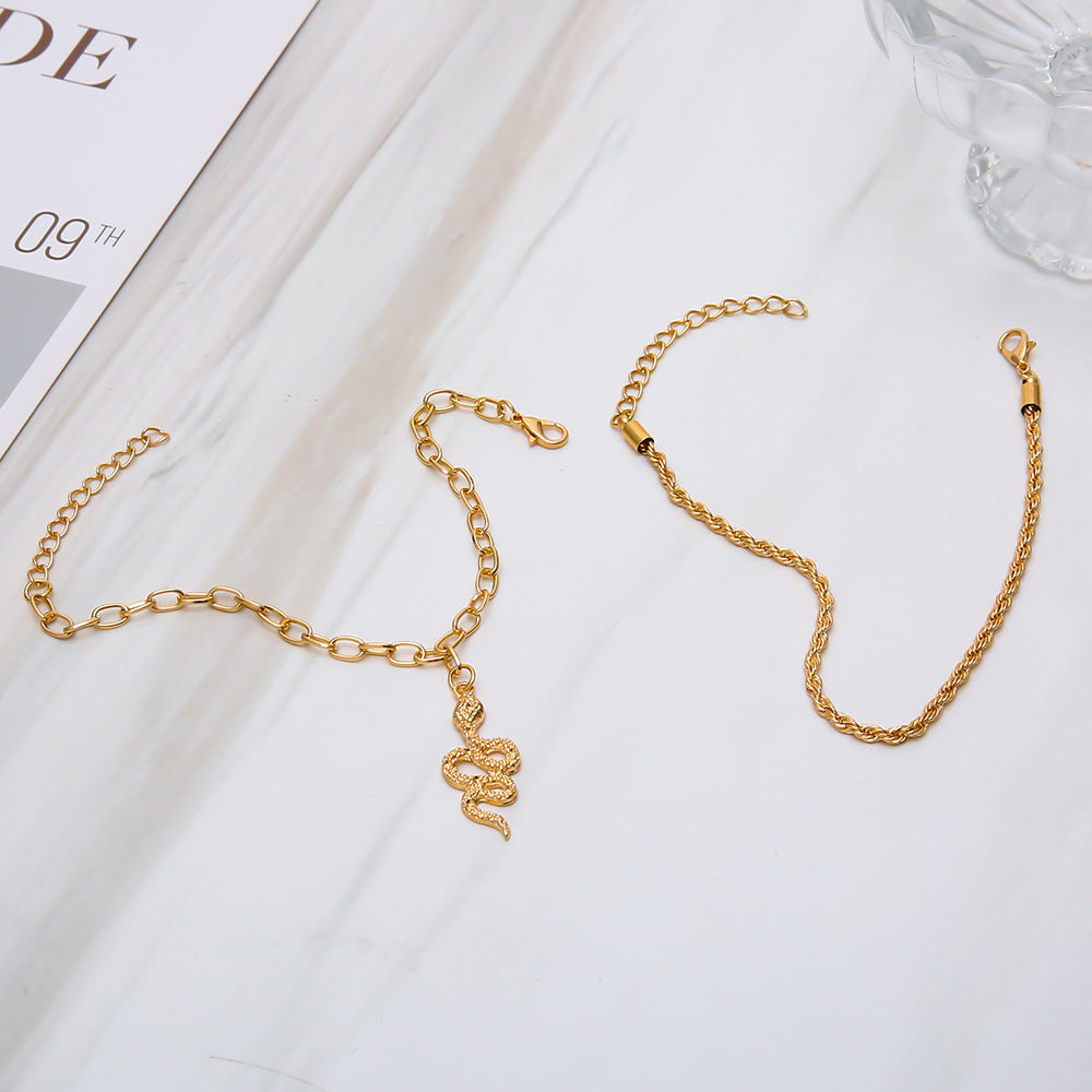 Bohemian Layered Snake Anklet Summer Beach Anklets Jewelry | Body Jewelry | Wiccan Center