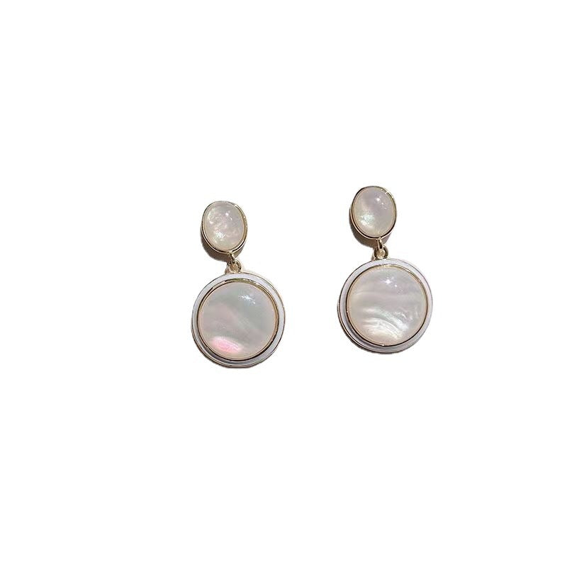 Double Layer Opal round Earrings | Earring | Wiccan Center