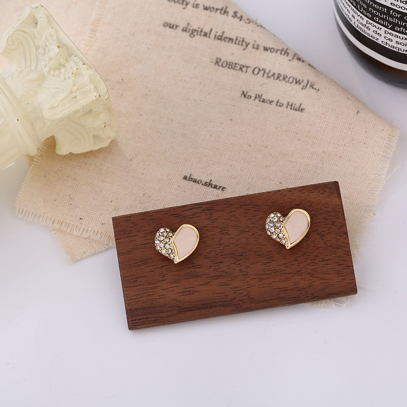 Heart Tiny Studs Rhinestone Earrings | Earring | Wiccan Center