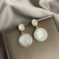 Double Layer Opal round Earrings | Earring | Wiccan Center