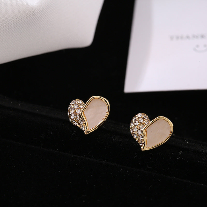 Heart Tiny Studs Rhinestone Earrings | Earring | Wiccan Center