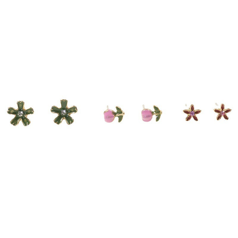 Spring flower stud earrings set | Earring | Wiccan Center