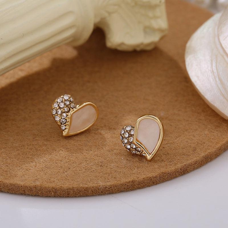 Heart Tiny Studs Rhinestone Earrings | Earring | Wiccan Center
