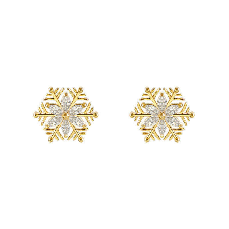 Snowflake Rhinestone Stud Earring | Earring | Wiccan Center