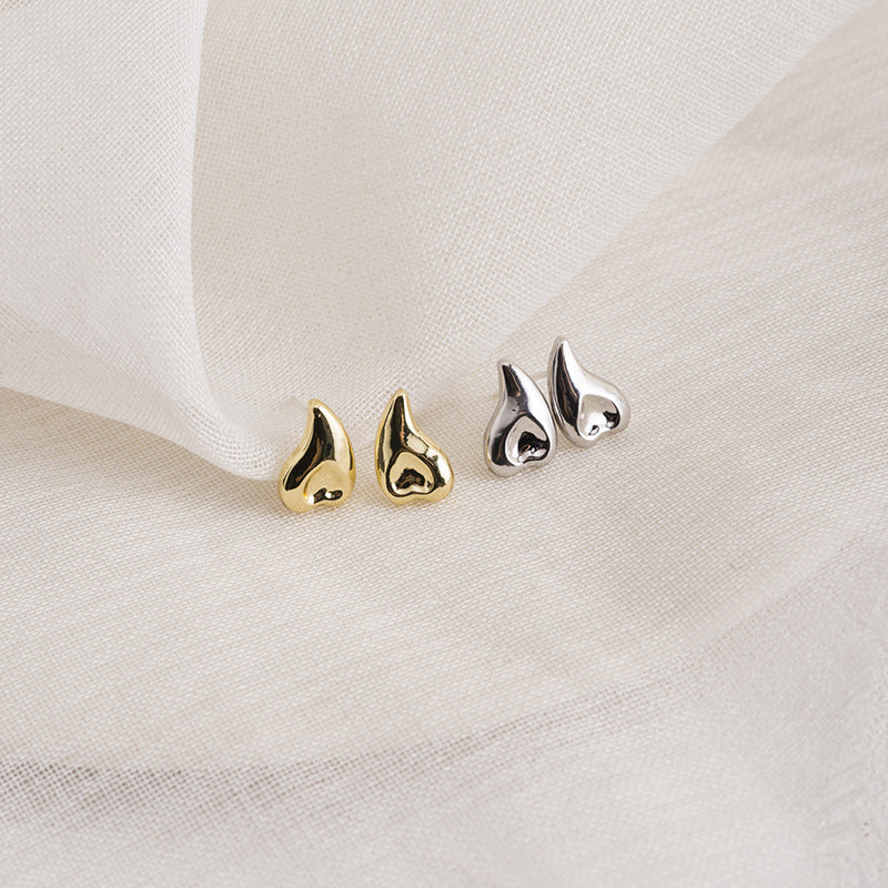 Geometric Waterdrop Hammered Earring | Earring | Wiccan Center