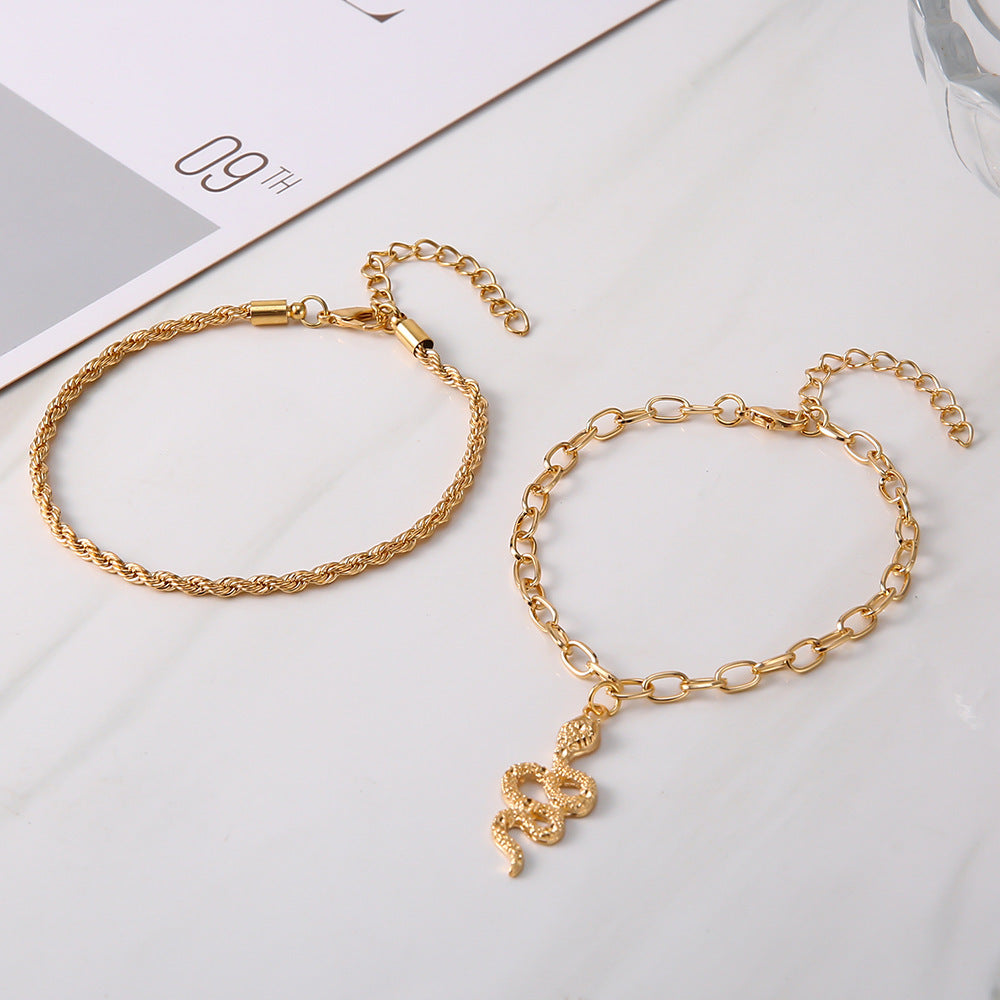 Bohemian Layered Snake Anklet Summer Beach Anklets Jewelry | Body Jewelry | Wiccan Center