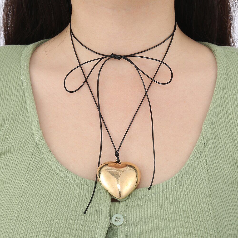 Wax Line Bowknot Beloved Heart Necklace | Necklace | Wiccan Center
