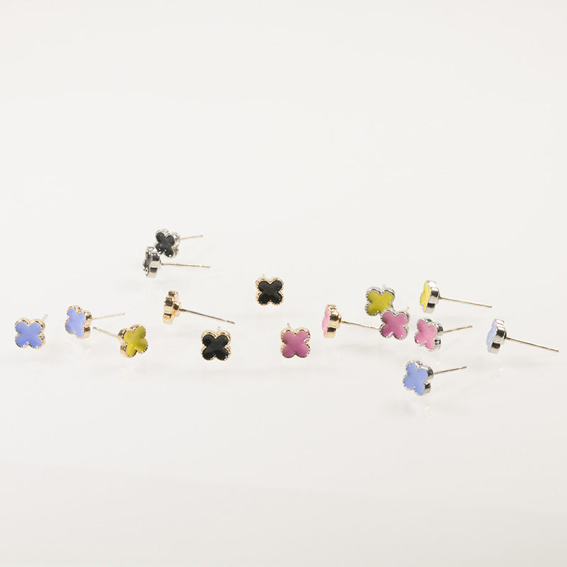 Four Leaf Small Stud Earrings | Earring | Wiccan Center