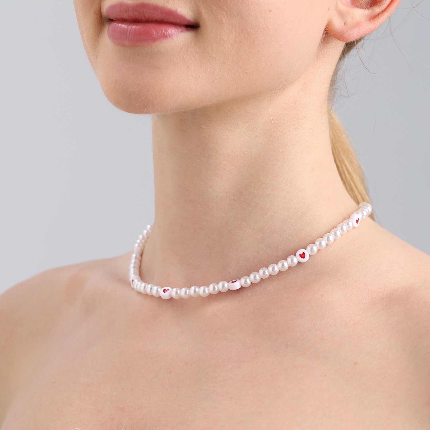 Love Imitation Pearl Necklace Beaded Clavicle Chain | necklace | Wiccan Center