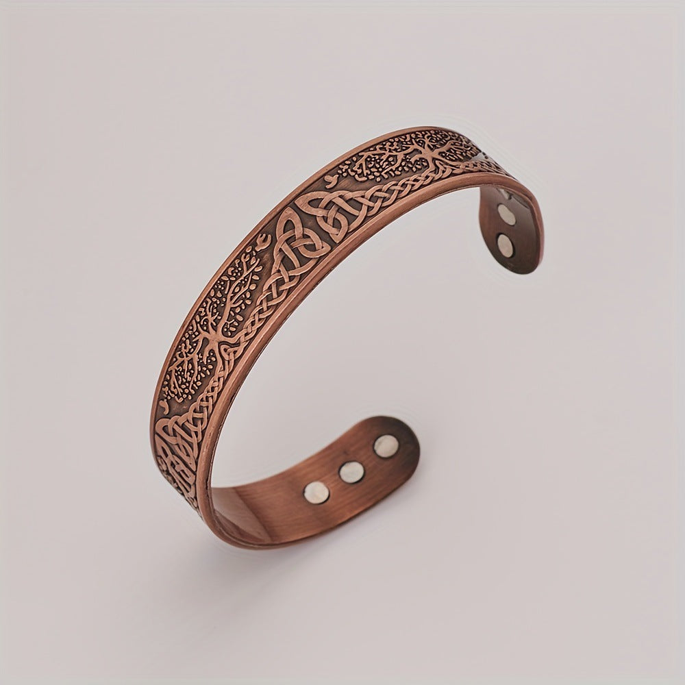 Atmospheric Lucky Tree Magnet Red Copper Health Care Bracelet