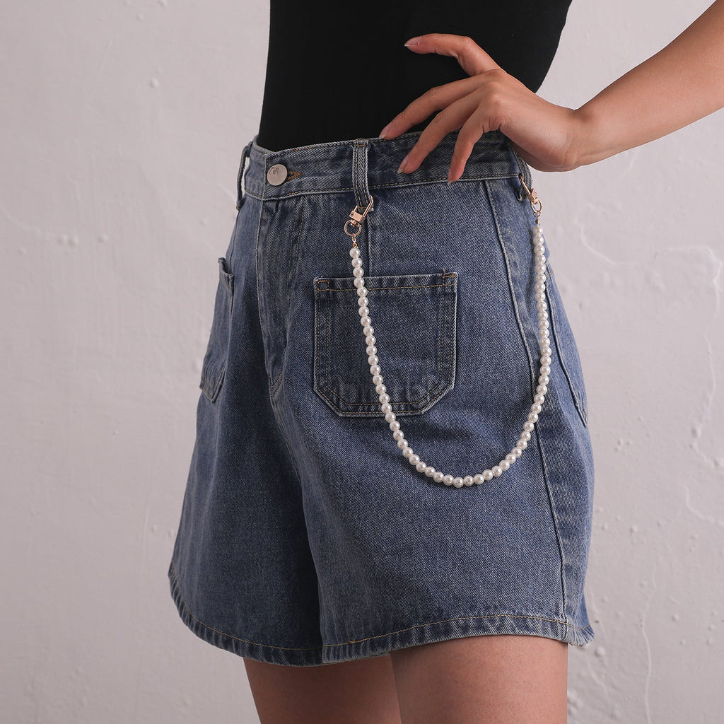 Women Multilayer Pearl Metal Waist Jean Pant Chain | Body Jewelry | Wiccan Center