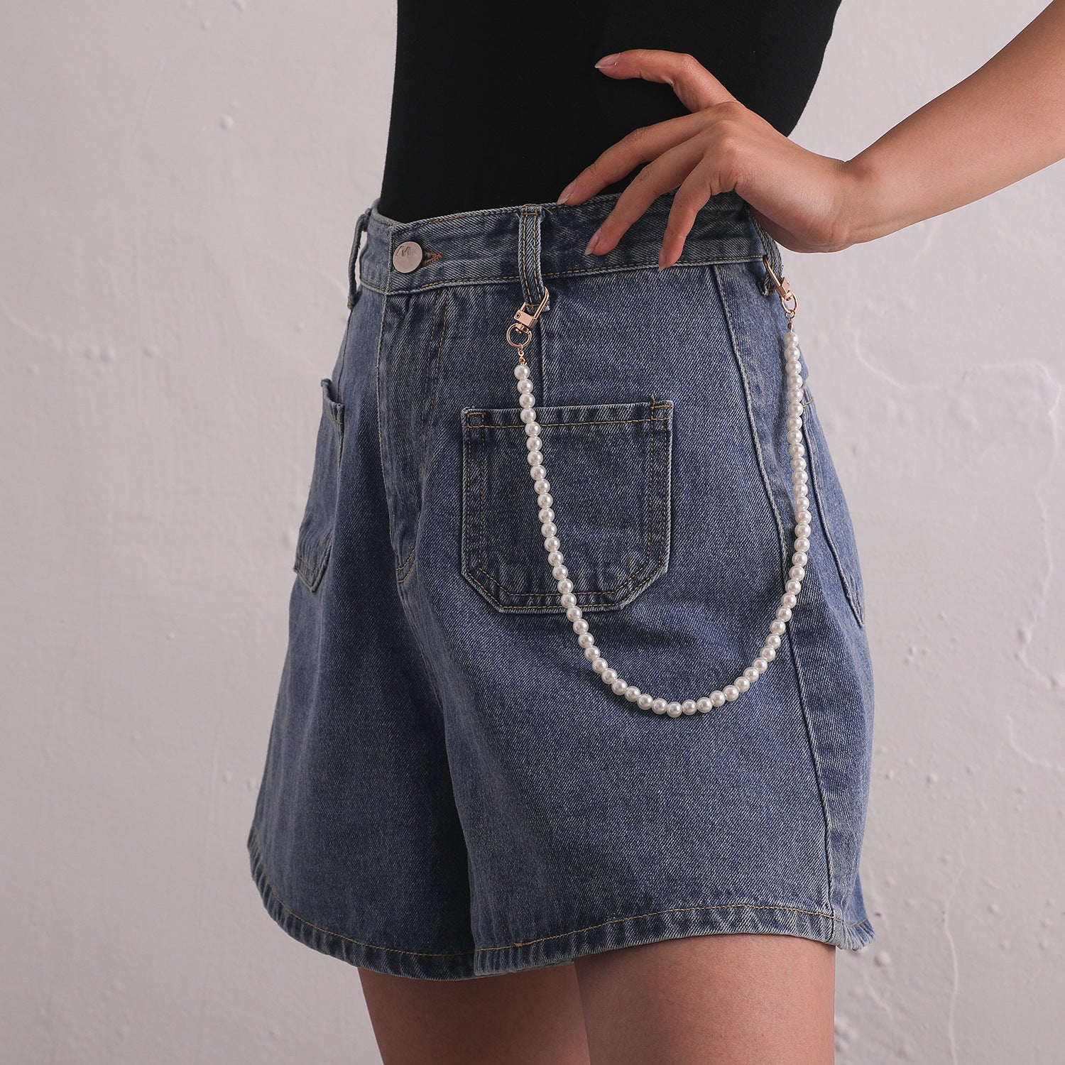 Women Multilayer Pearl Metal Waist Jean Pant Chain | Body Jewelry | Wiccan Center