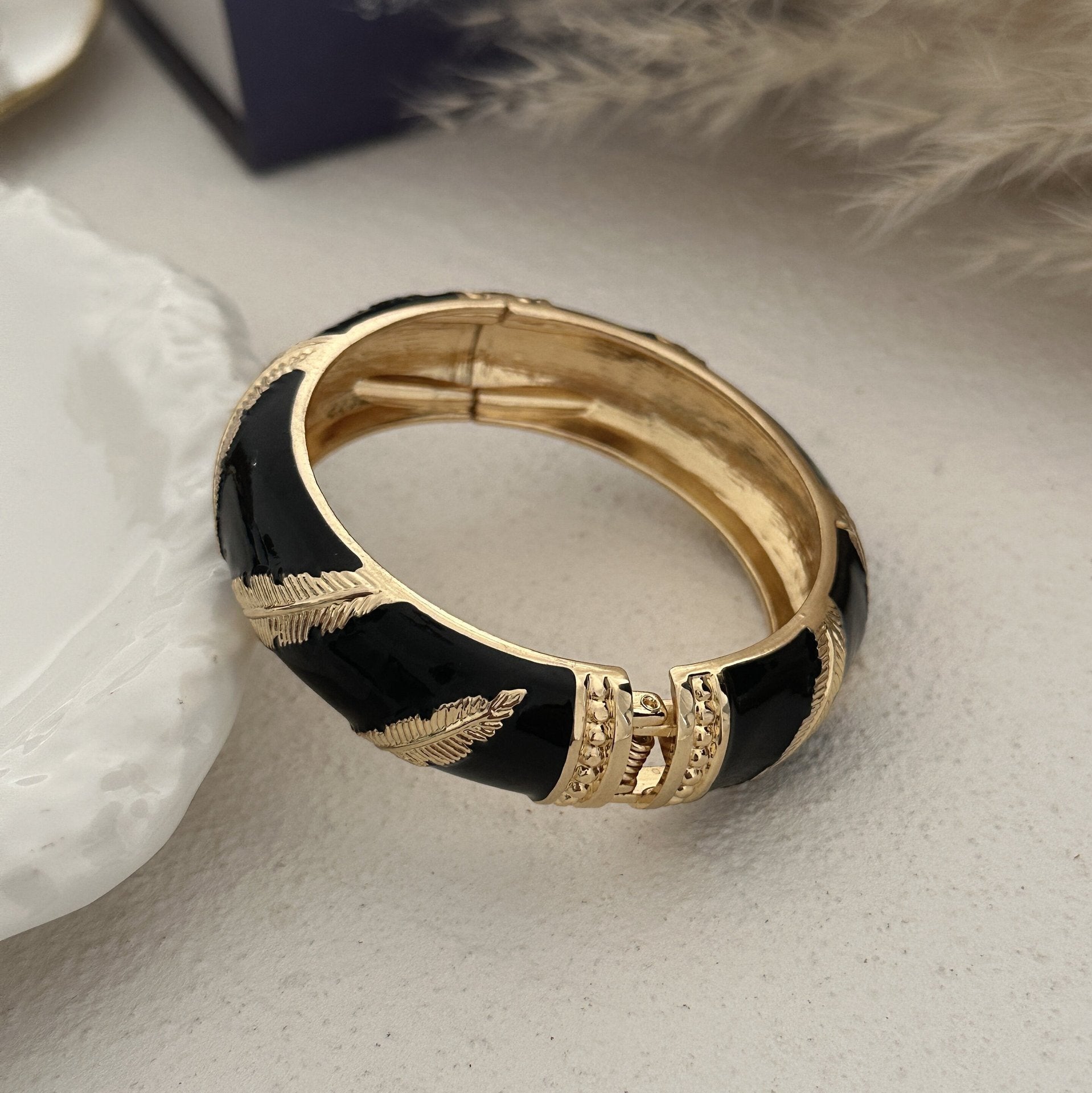 Women's Dripping Oil Open-ended Light Luxury Wave Bamboo Joint Twin Alloy Bracelets | Bracelet | Wiccan Center