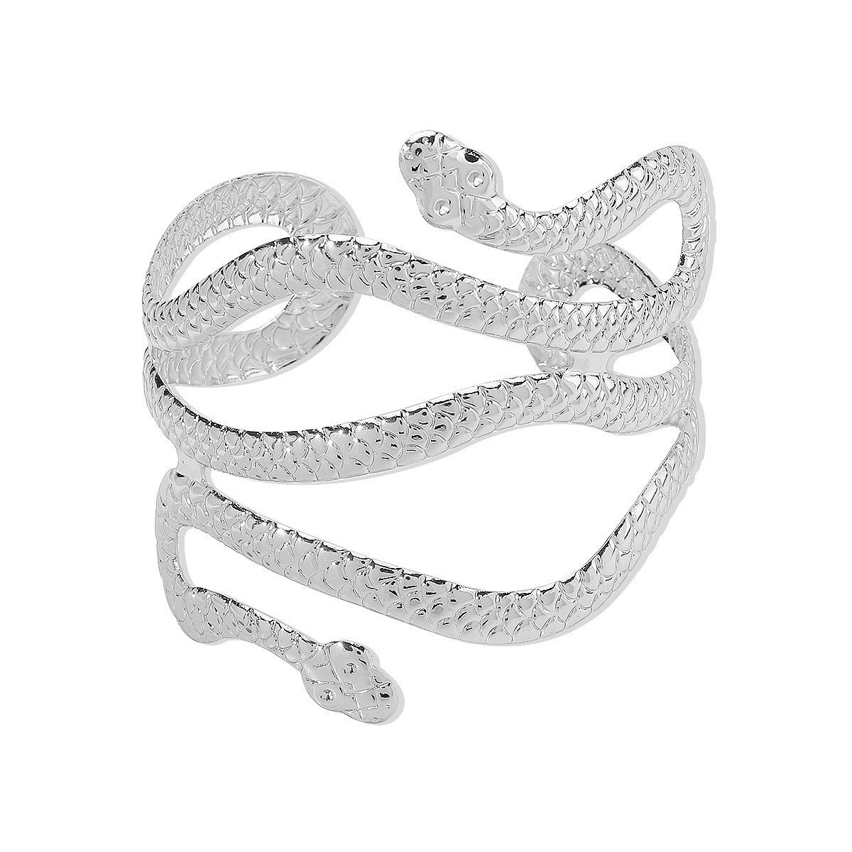 Personality Snake Head Armband Adjustable Metal Exaggerated Opening Snakelike Bracelet | Bracelet | Wiccan Center