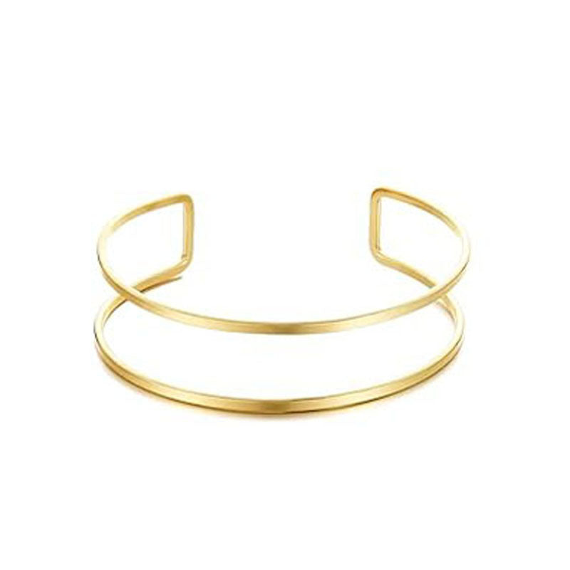 Women's Open Armband Gold Sier Personality Flattening Bracelet | Bracelet | Wiccan Center
