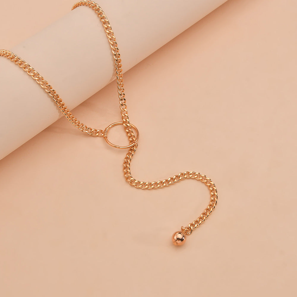 Drop Tassel Choker Necklace Long Thin Chain | necklace | Wiccan Center