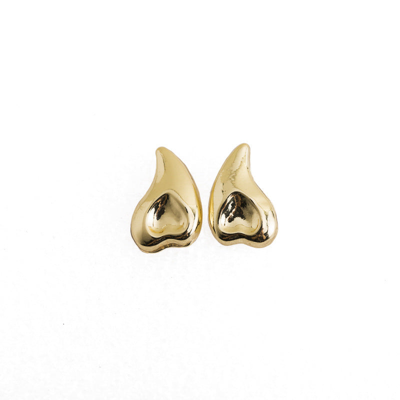 Geometric Waterdrop Hammered Earring | Earring | Wiccan Center