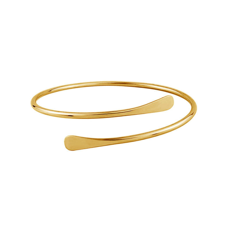Women's Open Armband Gold Sier Personality Flattening Bracelet