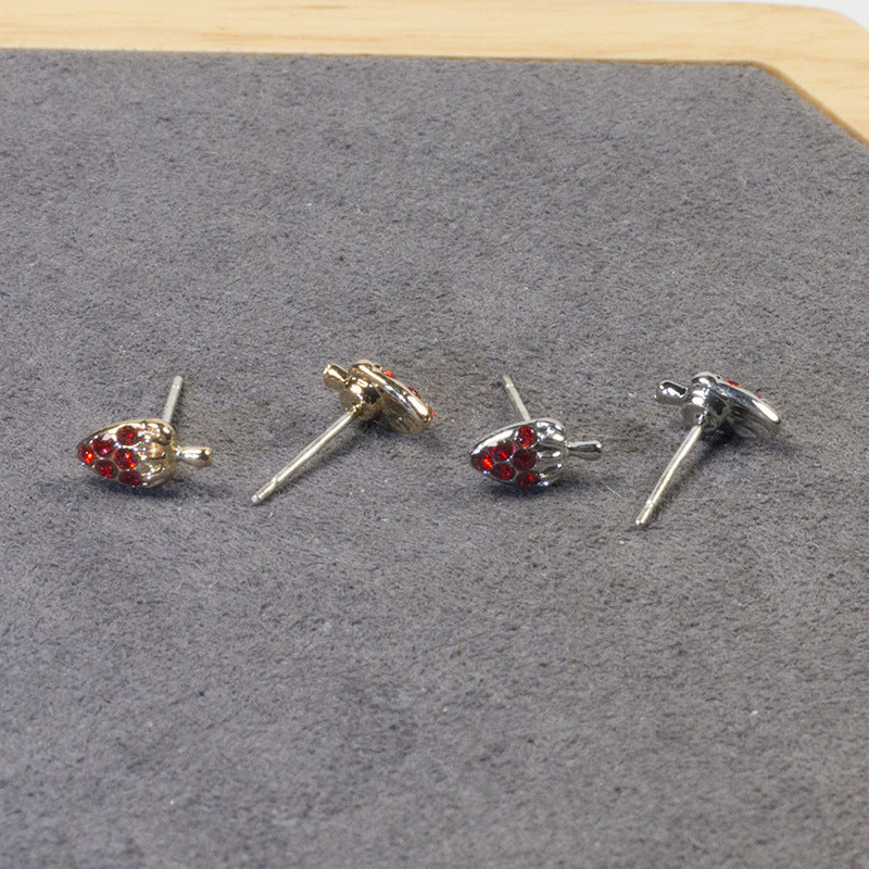 Bird Strawberry Stud Earrings Set | Earring | Wiccan Center