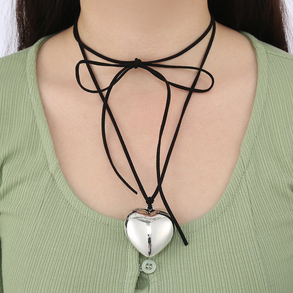 Wax Line Bowknot Beloved Heart Necklace | Necklace | Wiccan Center