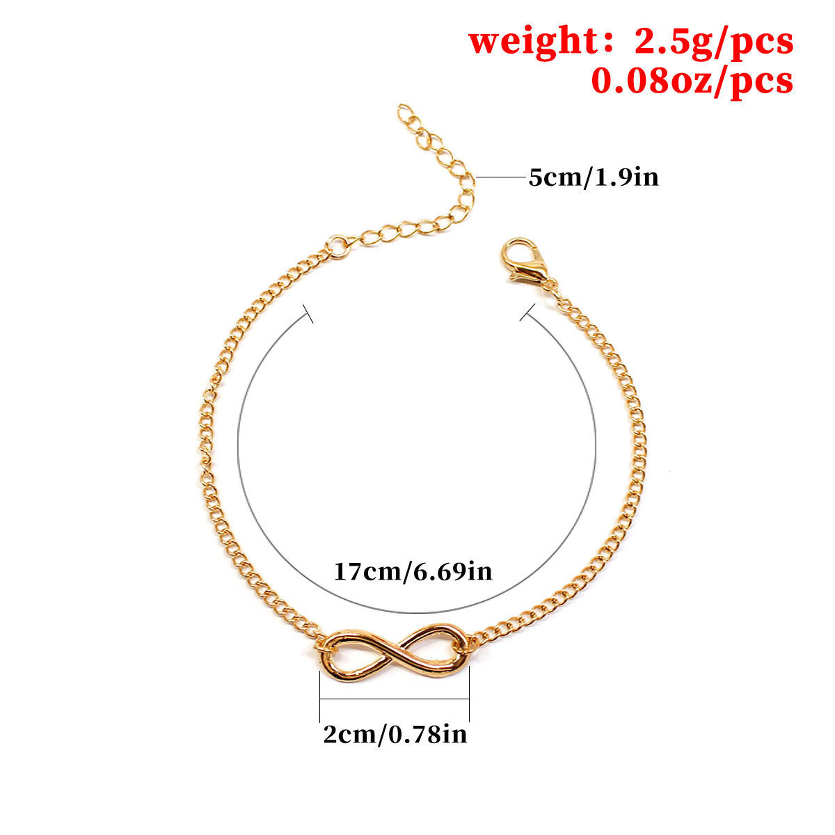 Custom Chain 8 Infinite Bracelet | Bracelet | Wiccan Center