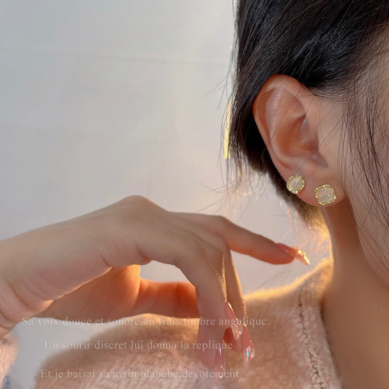 Opal Geometric Stud Earring Set | Earring | Wiccan Center