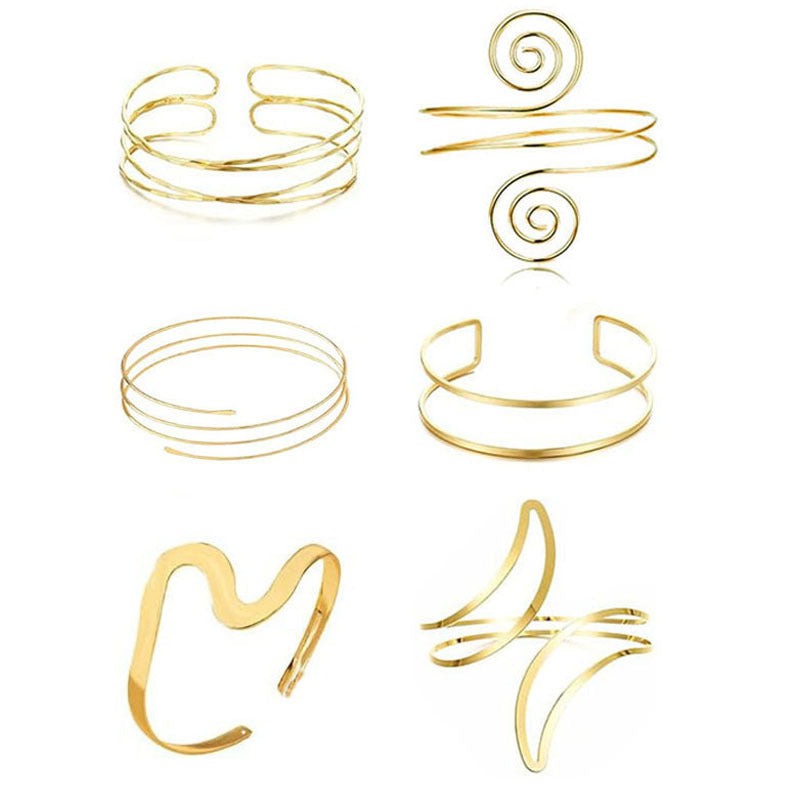 Women's Open Armband Gold Sier Personality Flattening Bracelet | Bracelet | Wiccan Center
