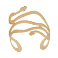 Personality Snake Head Armband Adjustable Metal Exaggerated Opening Snakelike Bracelet