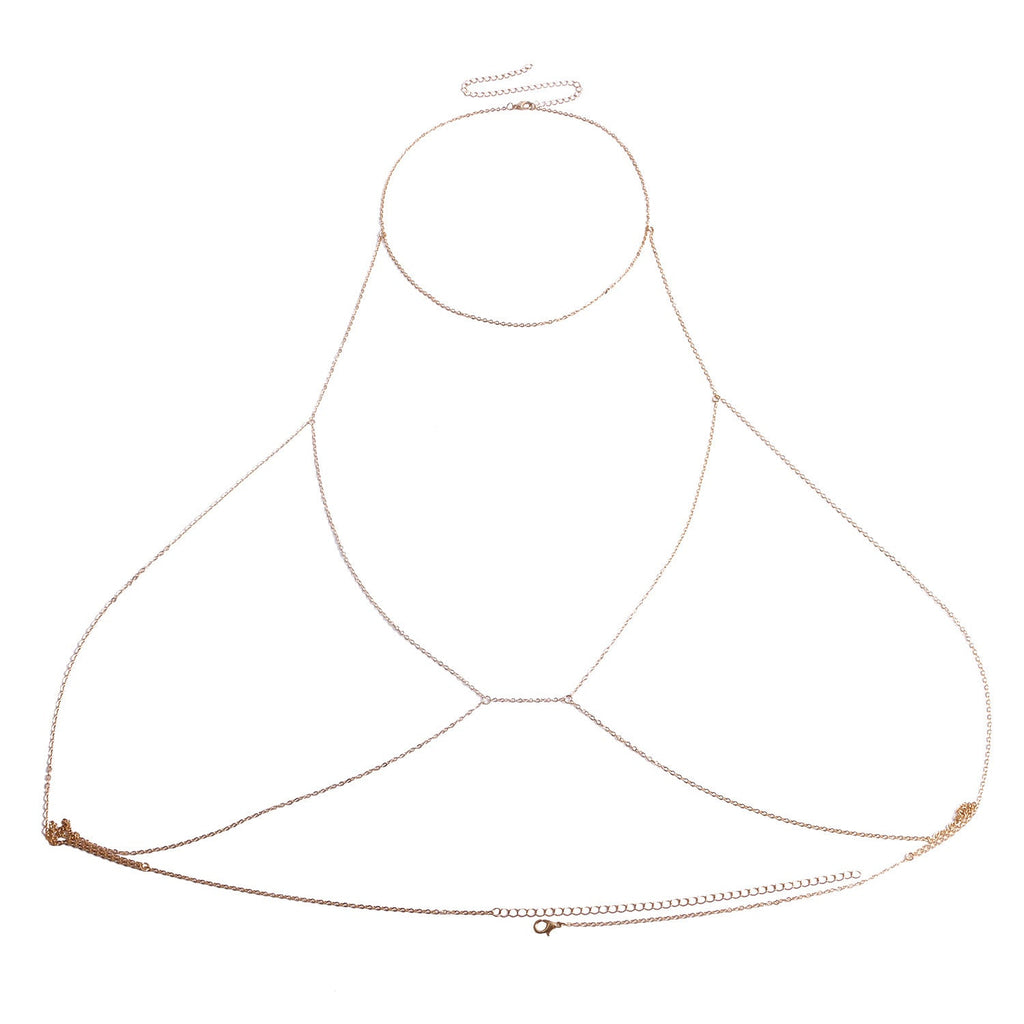Body Chain Custom Bikini Chest Cross Body Necklace | Body Jewelry | Wiccan Center